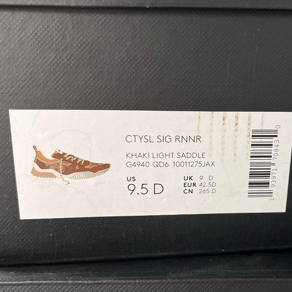 COACH Men’s Citysole Runner Khaki Light Saddle Sneaker New in Box NIB - Picture 4 of 12